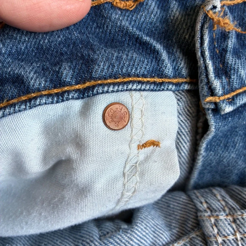 Vintage Levi 517 Mens Orange Tab Bootcut Jeans Blue Denim 33x32 1980s 517-0217